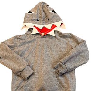 Doodle Pants Gray Shark Hoodie, Size 7
