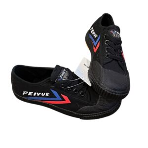 Feiyue, Boy’s Ninja Sneakers in Black with Red and Blue Highlights, NWT, Size 13