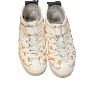 Onitsuka Tiger by Asics, Girls White and Orange Parkour/Ninja Sneakers, Size 12
