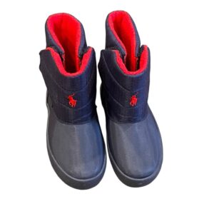 Like New, Polo by Ralph Lauren, Boy’s Dark Blue and Bright Red Snowboots, Size 9