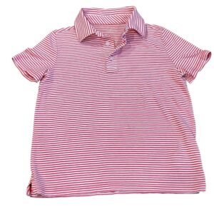 Vineyard Vines, Boy’s Nantucket Red and White Striped Polo Shirt, Size 7