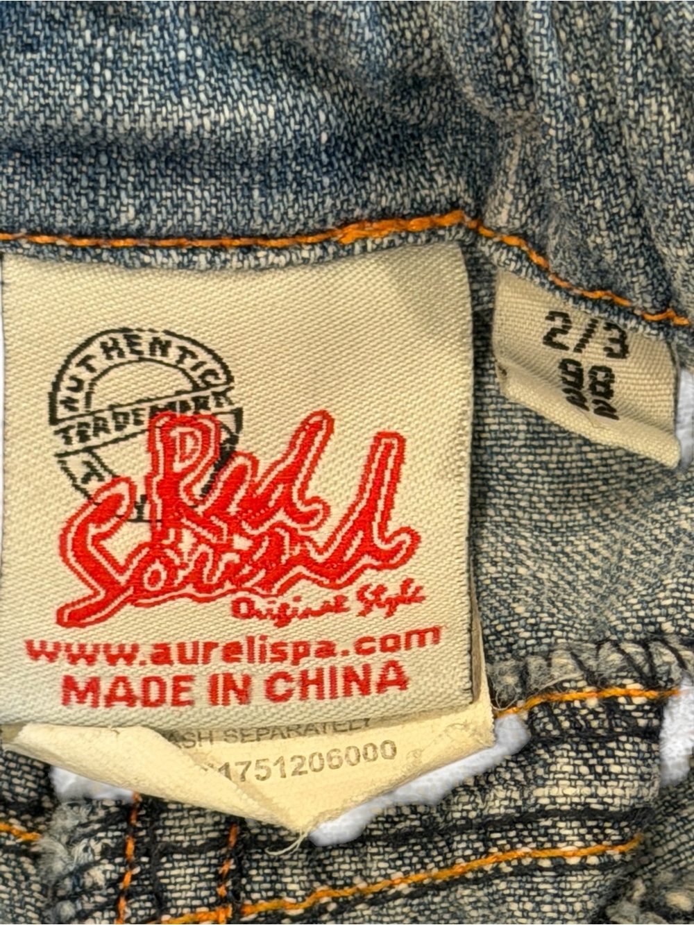 Red Sound, Embroidered Denim Shorts - Blue with Colorful Floral Design, Size 2/3