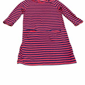 Crewcuts, Red and Navy Striped Long-Sleeve Casual Dress, Size 8